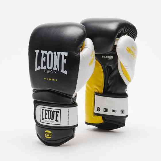 Боксерські рукавиці Leone Tecnico Black Yellow 16 ун. Каменское