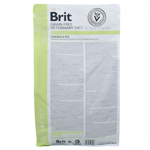 Корм сухий Brit Grain Free VetDiet Cat Diabetes для котів з цукровим діабетом беззерновий з куркою та горохом 2 кг Київ - фото 5