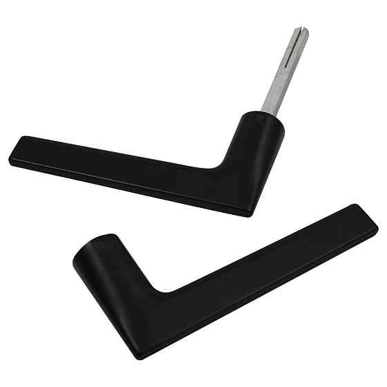 Дверная ручка на розетте Nuda Baar черный матовый R ф/с Киев