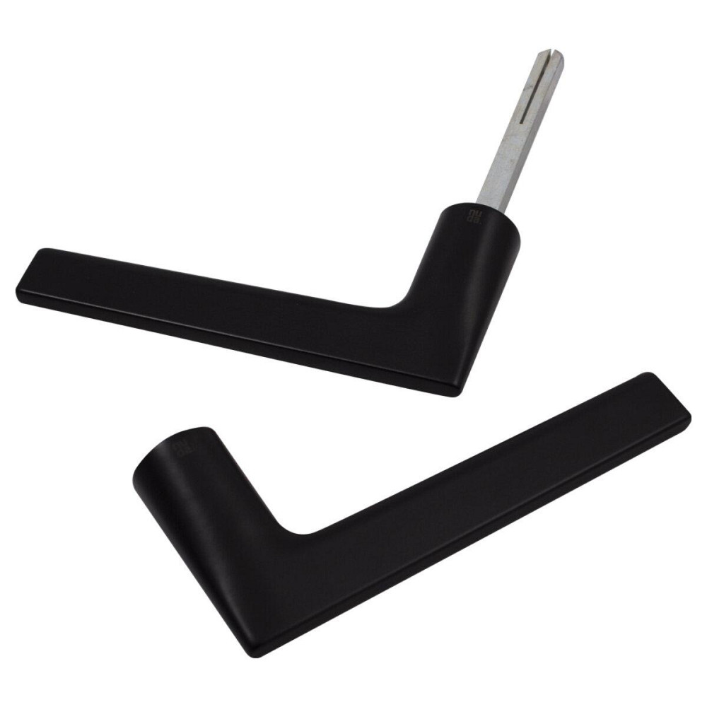 Дверная ручка на розетте Nuda Baar черный матовый R ф/с Киев - изображение 2