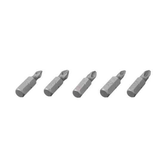 Набір викруткових насадок, PH1, PH2, PZ1, PZ2, 1/4"×25 мм, ACR, S2, 5 од., STORM Львів
