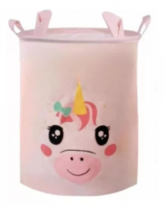Корзина для Игрушек и Белья Розовая 45 на 35 см Единорог Винница - изображение 1