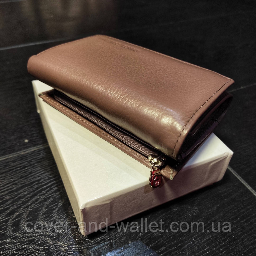 Маленький женский кошелек на магнитах цвет пудровый Marco Coverna MC-1419 Киев - изображение 6