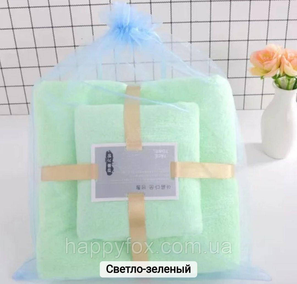 Подарунковий набір рушників зелений Львов - изображение 1