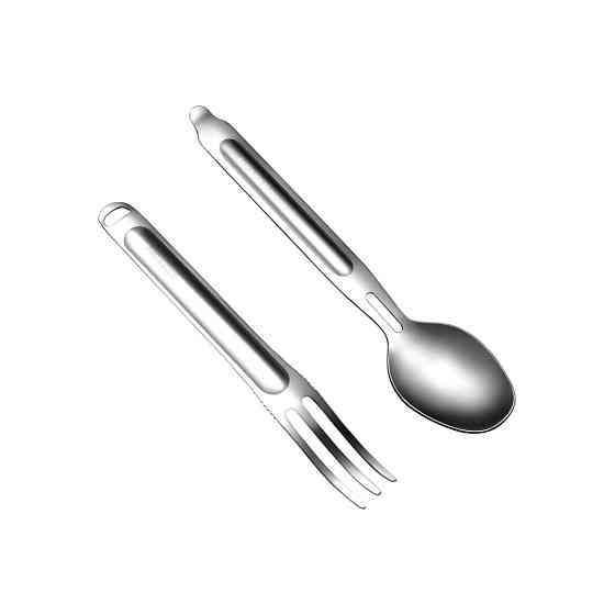 Туристичний набір ложка-виделка NexTool Portable Stainless Steel Tableware, нержавіюча сталь Київ