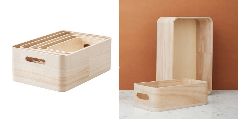 Набір ящиків дерев'яних для зберігання 5 шт Rig Tig Луцк - изображение 1