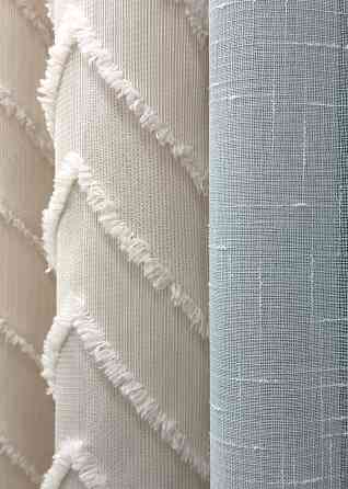 Шторная ткань Лен Букле цвет айвори 1806ш Киев