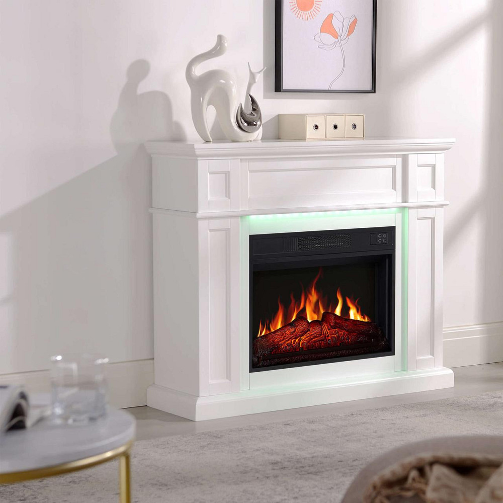 Каминокомплект ArtiFlame Linz AF23S белый с LED подсветкой, обогревом и звуком горения огня Львов - изображение 8
