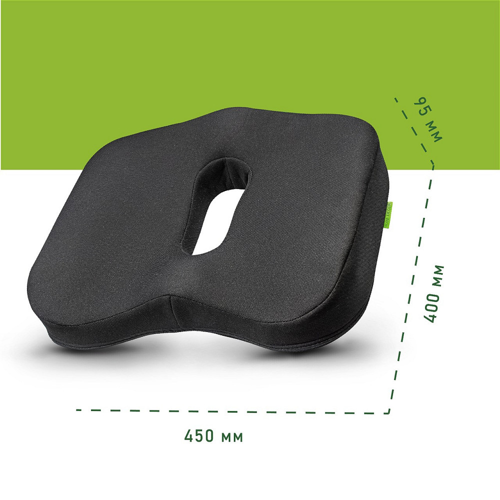 Ортопедична подушка для сидіння Comfort Trip PMF 006 400х450x95 чорна Дніпро - фото 6