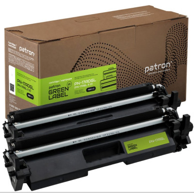 Тонер-картридж Patron HP 17A (2*CF217A) Green Label (PN-17ADGL) Винница - изображение 1