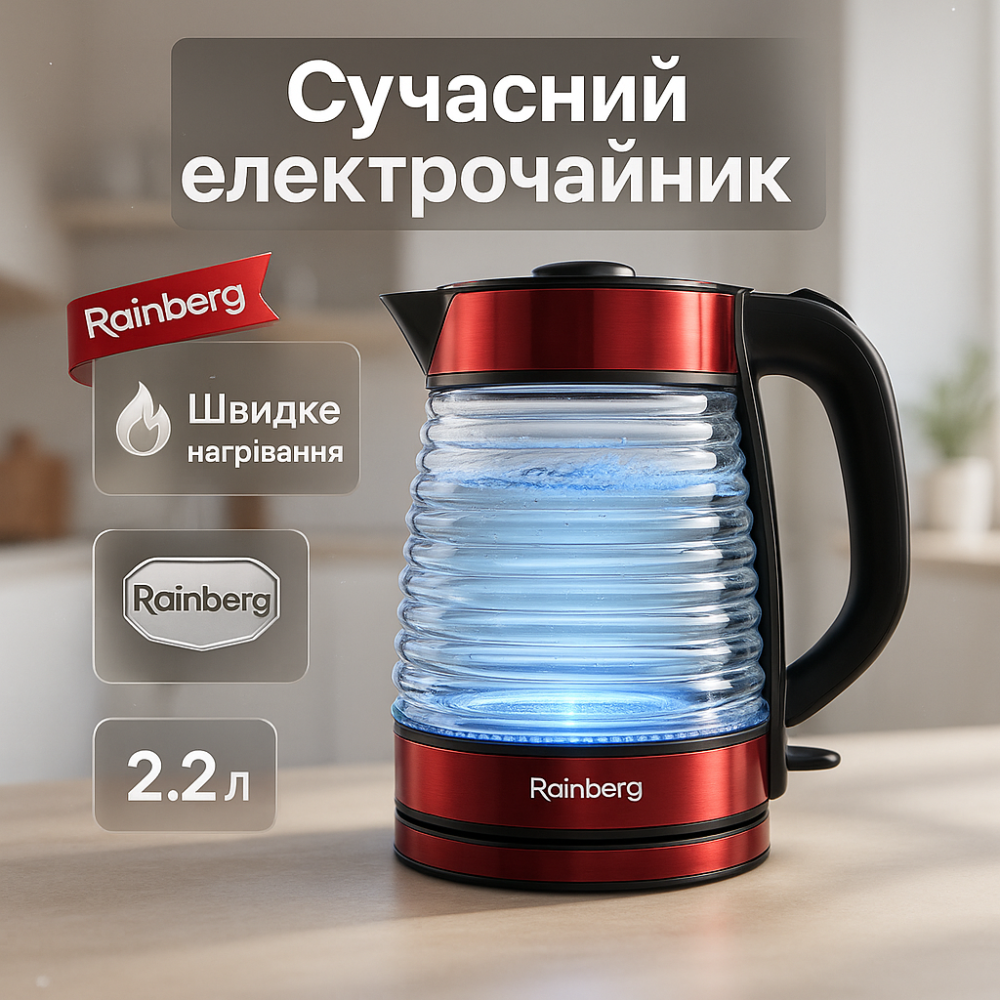Електричний чайник з індикатором води, Електричний чайник з індикатором рівня води SC-44 Львів - фото 9