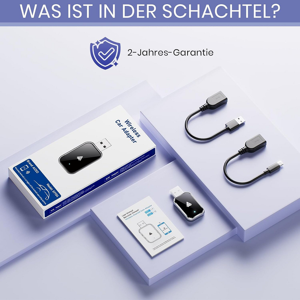 Автомобільний безпровідний адаптер CarPlay AIZEO syy04 Луцк - изображение 2