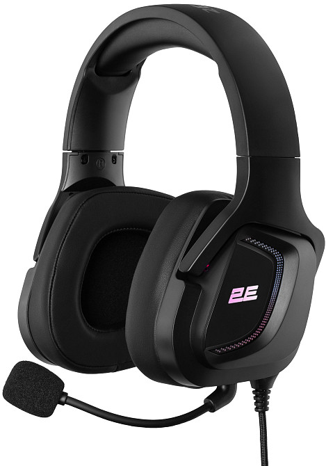 Гарнітура ігрова 2E GAMING HG340, mini-jack/dual 3.5мм, RGB, 2м, чорний Київ - фото 1