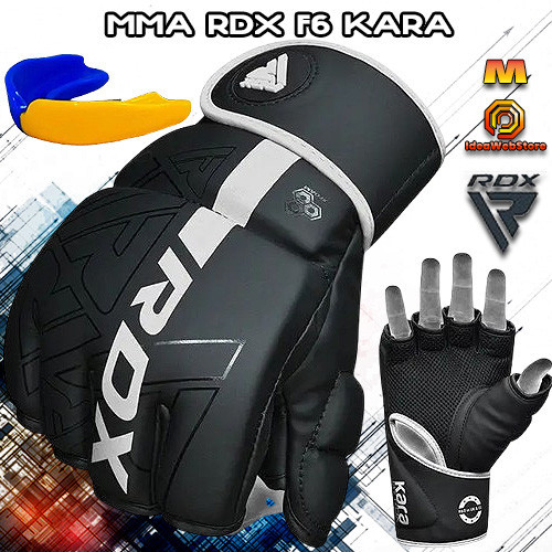 Рукавички для ММА змішаних єдиноборств рукопашного бою RDX F6 KARA Matte Red розмір M Київ - фото 9