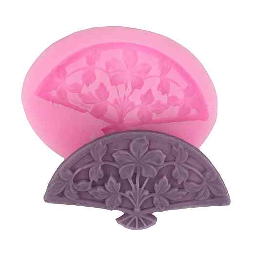 Молд силиконовый Веер 57 на 44 мм розовый Киев