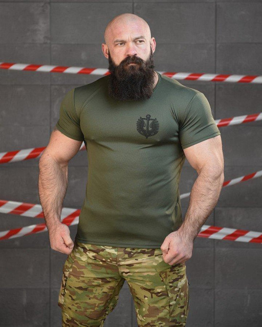 Тактична потовідвідна футболка SABUR череп олива ВТ6557 Одеса - фото 2