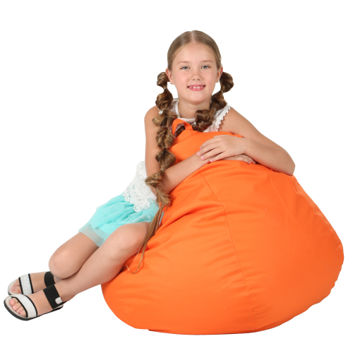 Кресло-мешок Груша Хатка средняя Оранжевая (подростковая) Киев