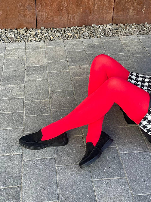 Daragani Лофери жіночі Daragani чорні натуральна замша висота 6 см (5351) Коломыя - изображение 5