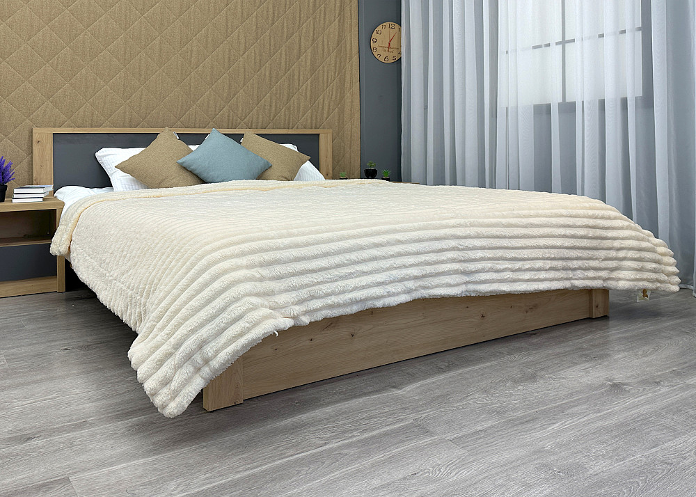 Плед 200х230 см (+-10см) на овчине 