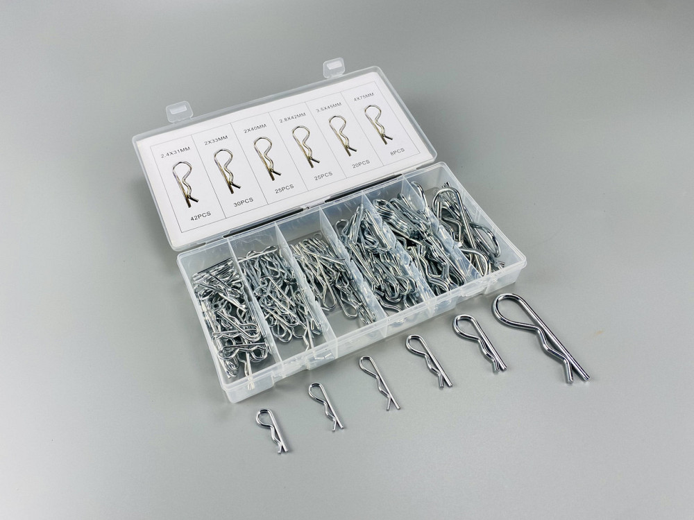 Набір шплінтів типу R метричних 150 шт. Пружинний штифт (6 різновидів шплінтів в одному наборі) Мукачево - фото 3