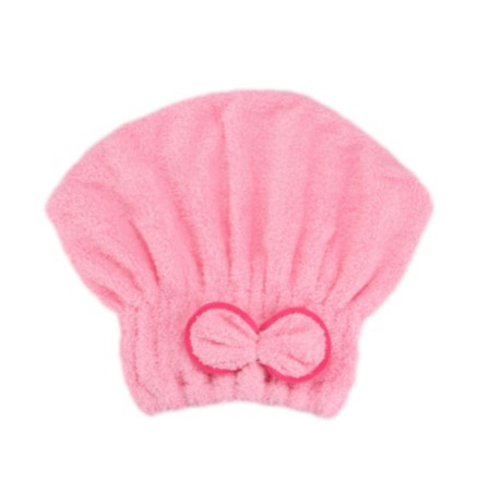 Шапочка рушник для сушіння волосся універсальний рожевий Київ - фото 1