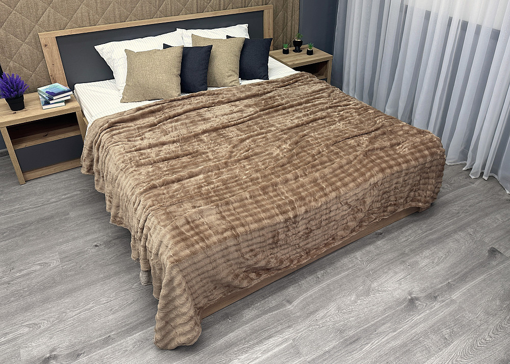 Плед-покривало 200х230 см (+-5см) Soft Night Карамельний (87-136) Київ - фото 3