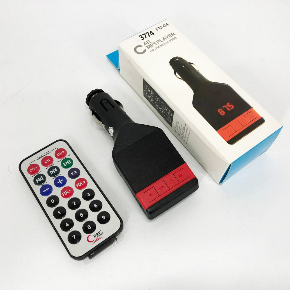 Автомобільний адаптер для заряджання телефону Fm-04, Мпз плеєр в машину, FM модулятор в FK-306 прикурювач авто Київ - фото 4