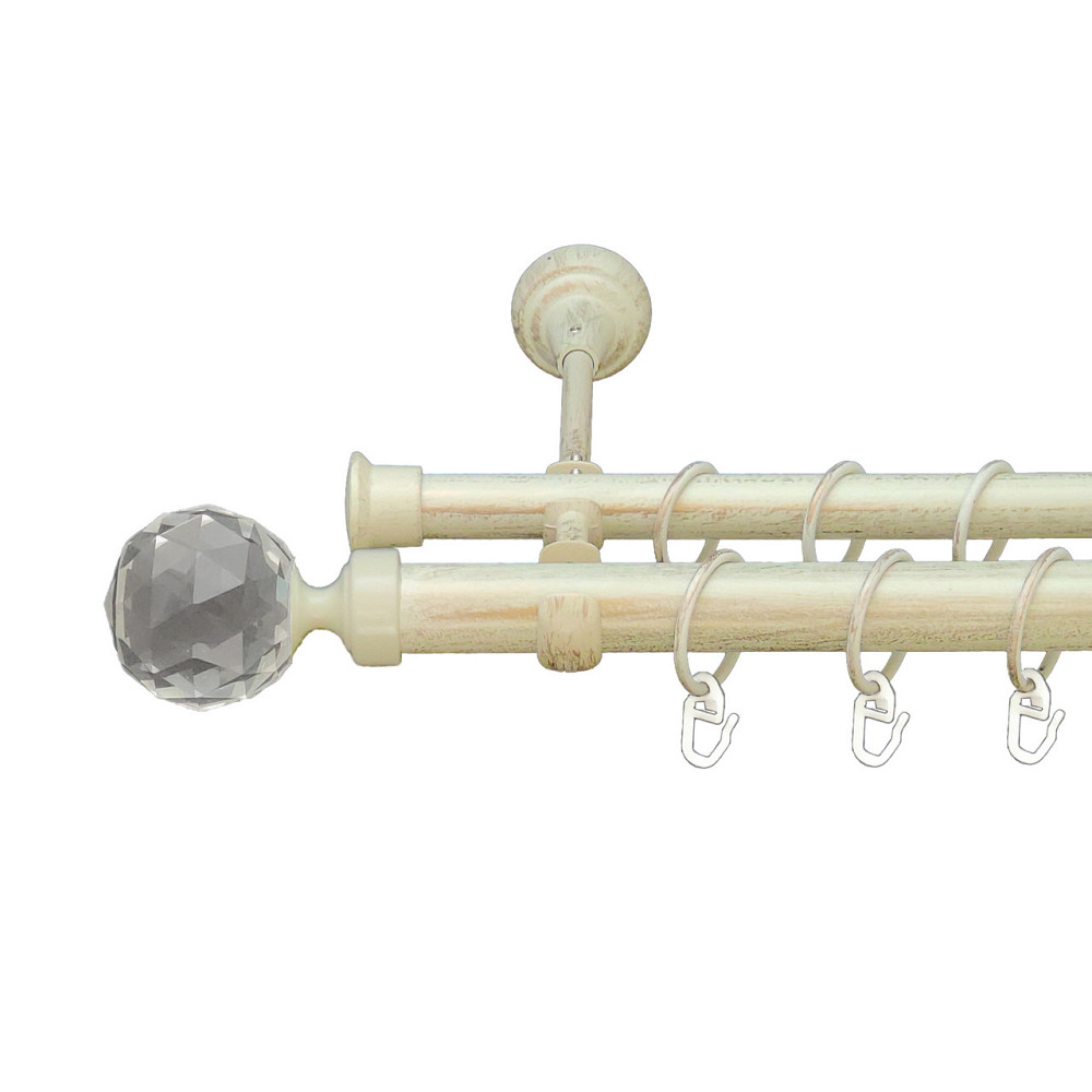 Карниз Orvit Люміера металевий дворядний відкритий Біле Золото 25\19 мм 200 см (6951200) Львів - фото 1