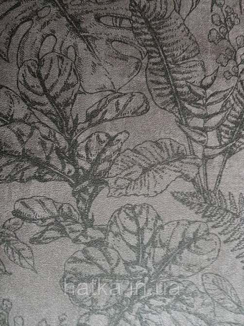 Шпалери флізелінові eco Decoprint Essentials EE22546 різні тропічні листя папороті монстери чорні Київ - фото 4