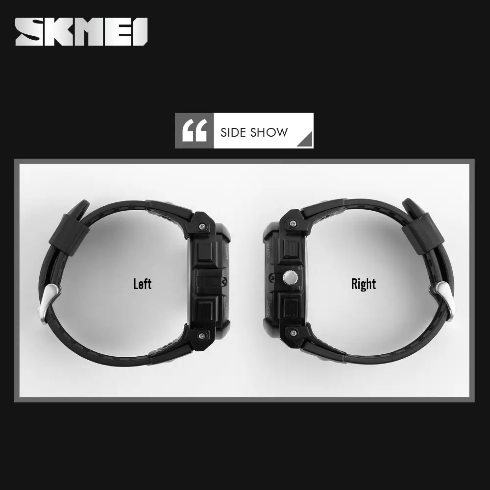 Чоловічий водонепроникний наручний годинник Skmei 1270 Золотистий Вінниця - фото 9