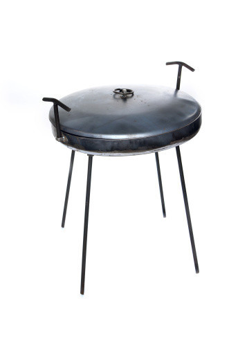 Туристическая сковорода с бортиком 30 мм и крышкой 400 мм, толщина 2 мм СИЛА Харьков - изображение 1