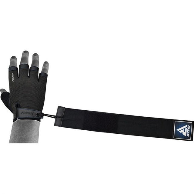 Перчатки для фітнесу RDX T2 Half Blue PLUS-XL Кам'янське - фото 2