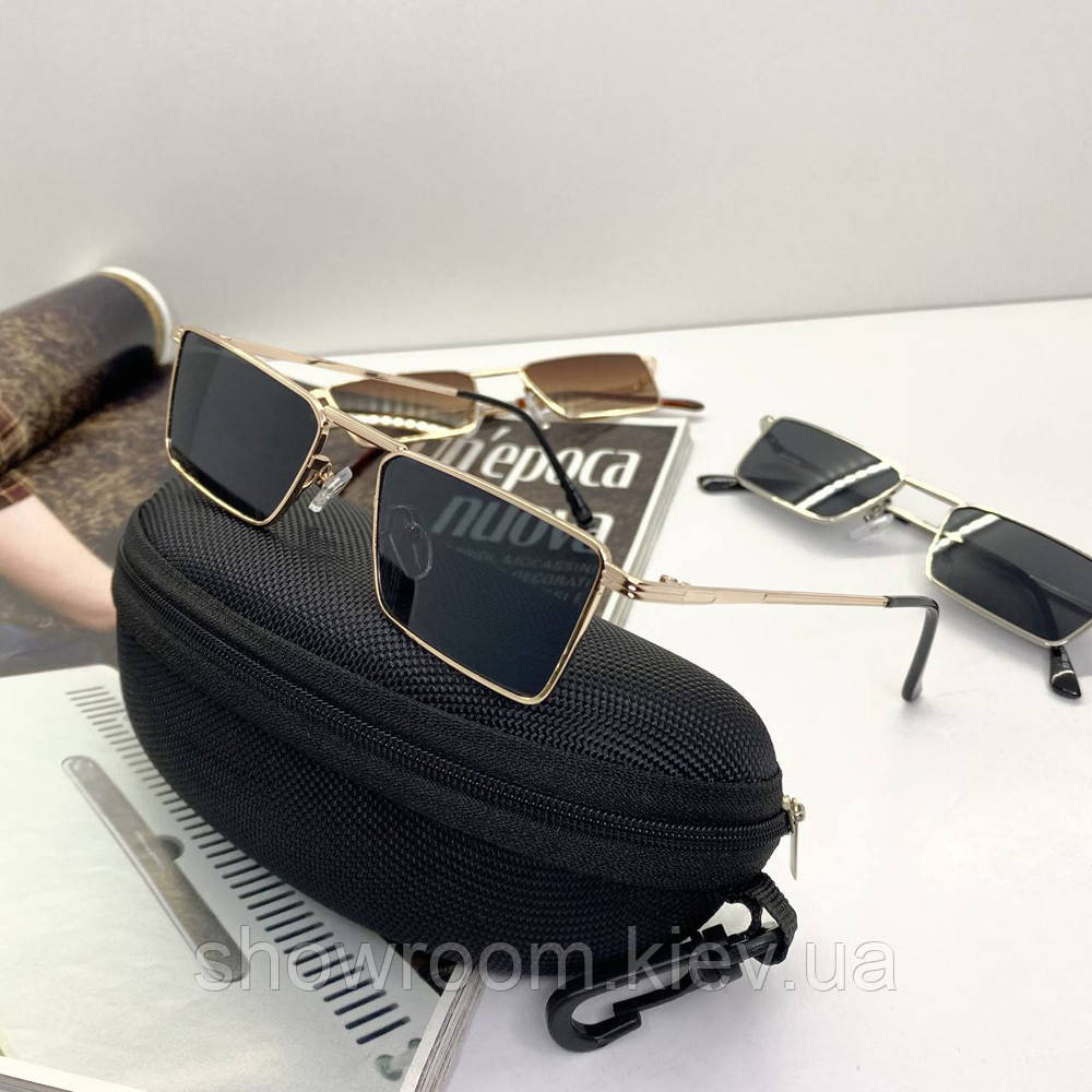Жіночі модні сонцезахисні окуляри Elegance (003) gold Київ - фото 2
