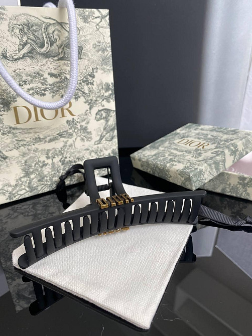 Брендова шпилька для волосся Діор Dior, чорна Одеса - фото 2