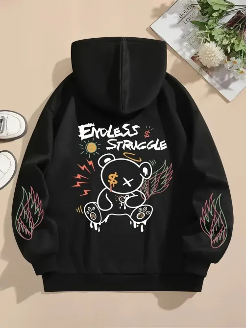 Худі жіноче, світшот чорний, модна толстовка 2700322485 розмір 52 Дніпро - фото 1