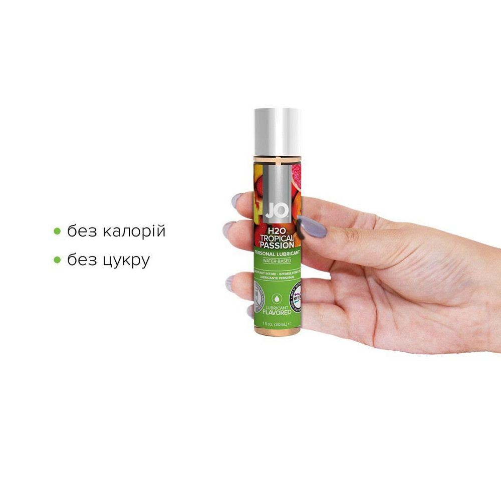 Змазка на водній основі JO H2O — Tropical Passion (30 мл) без цукру, рослинний гліцерин Sex Aura Київ - фото 2