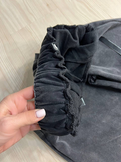 Брюки женские Yimeite 516 мом бананы вареные тай дай трикотажные талия на резинке черные, черный, З6 Киев - изображение 13