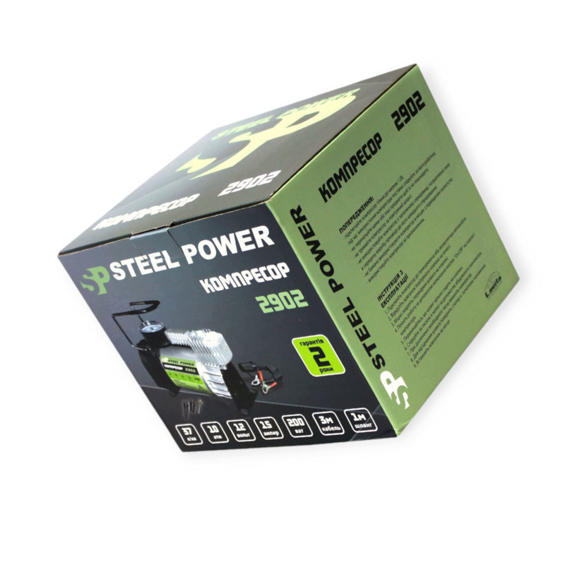 Компрессор sttel power 10атм/37л/1м шланг/прик/сумка/премиум/пер. на прик. Steel Мукачево - изображение 2