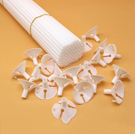 Палочки для шариков 10 штук 31 см белый Киев - изображение 3