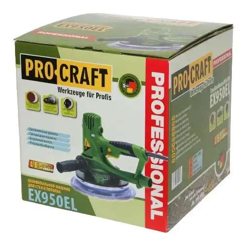 Шліфувальна машина жираф Procraft EX950EL з пиловідведенням 1200 - 2500 об / хв  професійна шліфмашина для стін 710 Вт Львів - фото 7