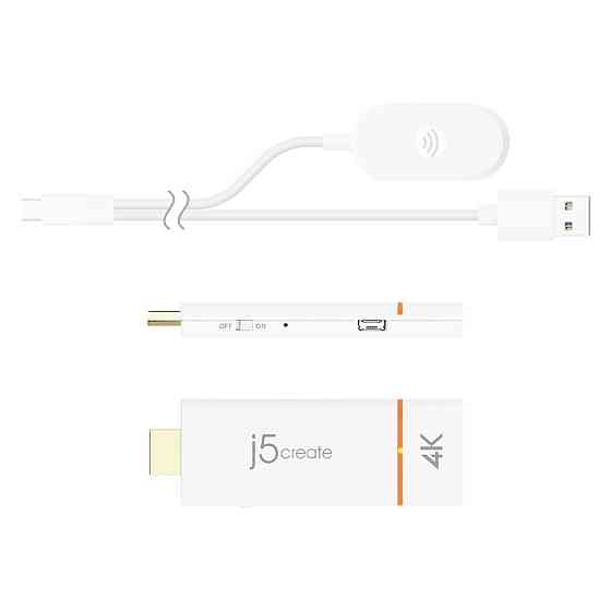 Бездротовий адаптер дисплея ScreenCast J5create 4K до 15 м (JVAW76-N) ( 10313 ) Харків