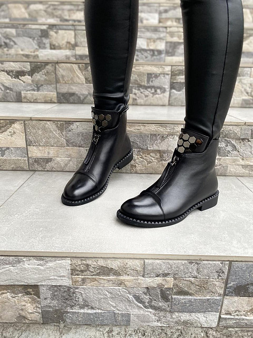 Kadar Черевики жіночі KADAR чорні натуральна шкіра висота 11см (00-1147491-Б) Коломыя - изображение 5