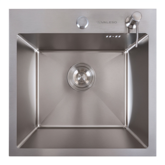 Кухонна мийка 45*45 Valeso Handmade нержавійка(сифон крулий 3,0/0,8) Коломыя