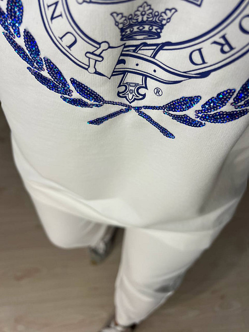 Костюм женский LSK 6011-5539 свитшот с вышивкой Oxford с джогерами белый, белый, L Киев - изображение 9