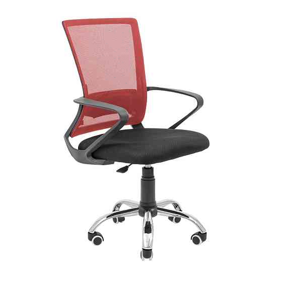 Офисное кресло руководителя Richman Robin Piastra Хром Черно-красный Днепр