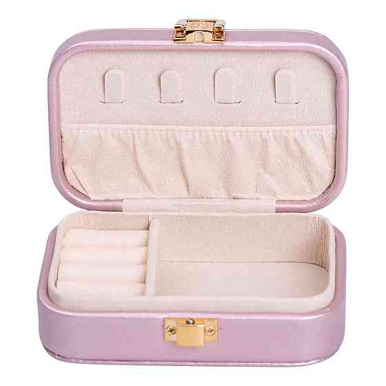 Скринька для прикрас з еко шкіри 12×7.5×4 см із застібкою органайзер для ювелірних виробів HP-5-34P Київ