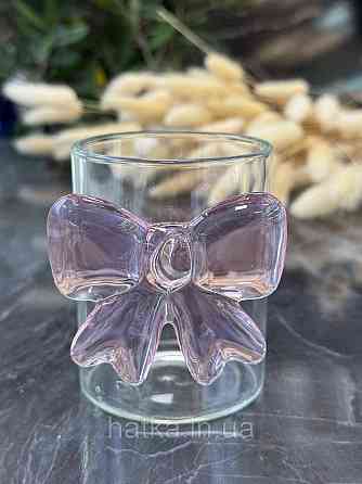 Склянка "Рожевий бант" 270 мл ручне миття 8030-482 прозора  для дому та ресторану Київ