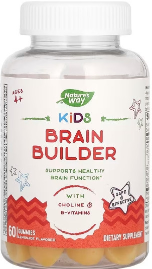 Комплекс для поддержки работы мозга детям Nature's Way Brain Builder Gummy 60 желеек Киев - изображение 1