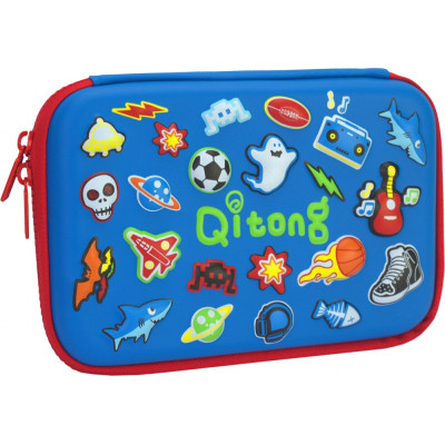 Пенал Cool For School с тиснением 1 отделение Голубой (QT-5638-Blue) Винница - изображение 1