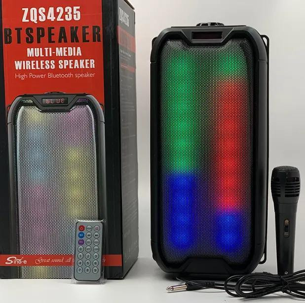 Мощная Bluetooth колонка ZQS-4235 с подсветкой и микрофоном Киев - изображение 7